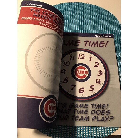 MLB Chicago Cubs Baseball Activity Book by Darla Hall GO CUBS! New - Picture 4 of 11